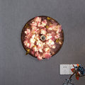 Avtoit | LED Wall Light Industrial Restaurant Flower Wall Mounted Fixture with Wheel Metal Shade in Black, 12.5"/19"/23" Diameter