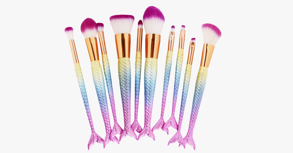 Avtoit | Mermaid Tail Rainbow Makeup Brush – Perfect for keeping you dreamy