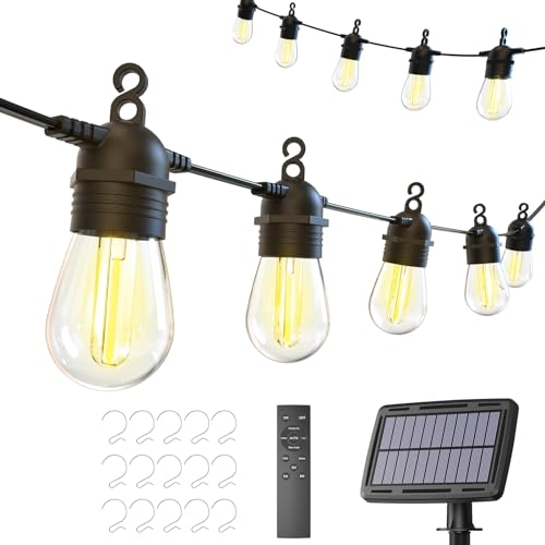 Avtoit | 52FT Solar String Lights for Outdoor with Remote Control, Warm White
