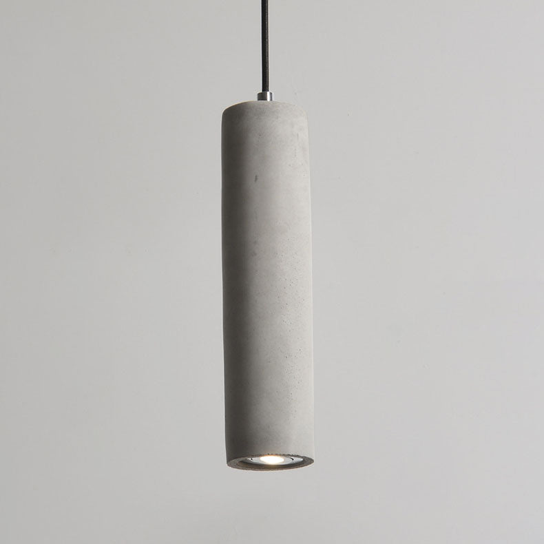 Avtoit | StoneCast Industrial Cylinder Pendant Light made of Concrete | 1 Light | Smooth or Rough Surface