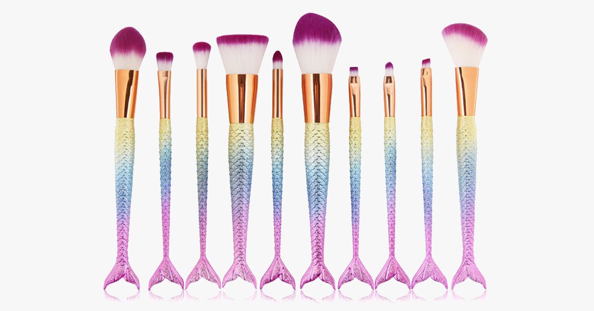 Avtoit | Mermaid Tail Rainbow Makeup Brush – Perfect for keeping you dreamy