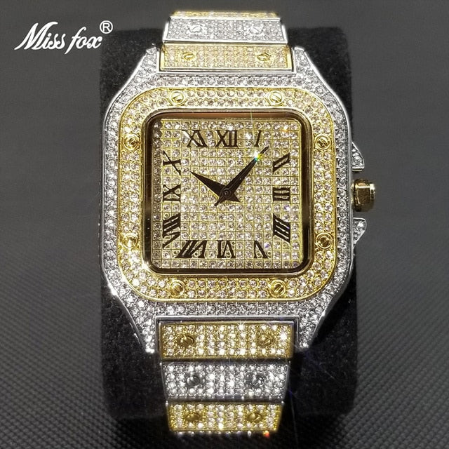Avtoit | MISSFOX Ice Out Square Watch for Men