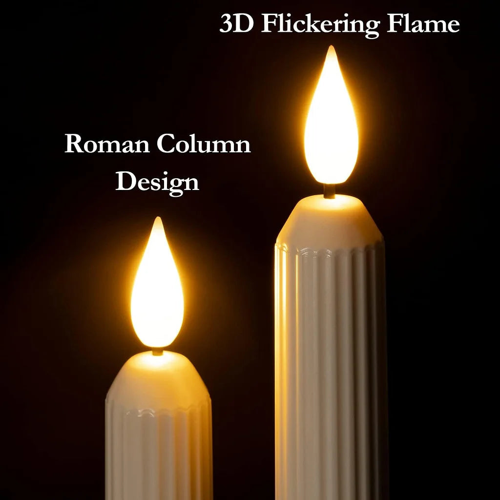 Avtoit | Flameless LED Window Candles with Twilight Sensor, 6 Piece Set