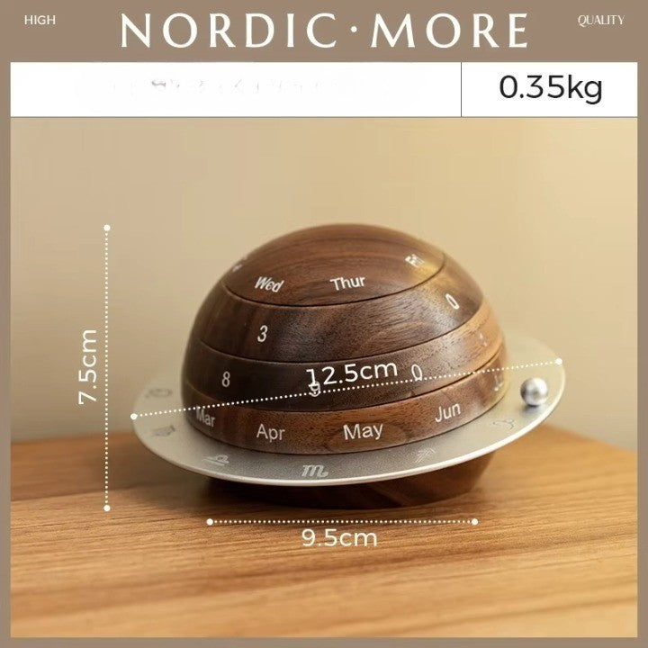 Avtoit | Cosmic Cycle Minimalist Rotating Wooden Calendar