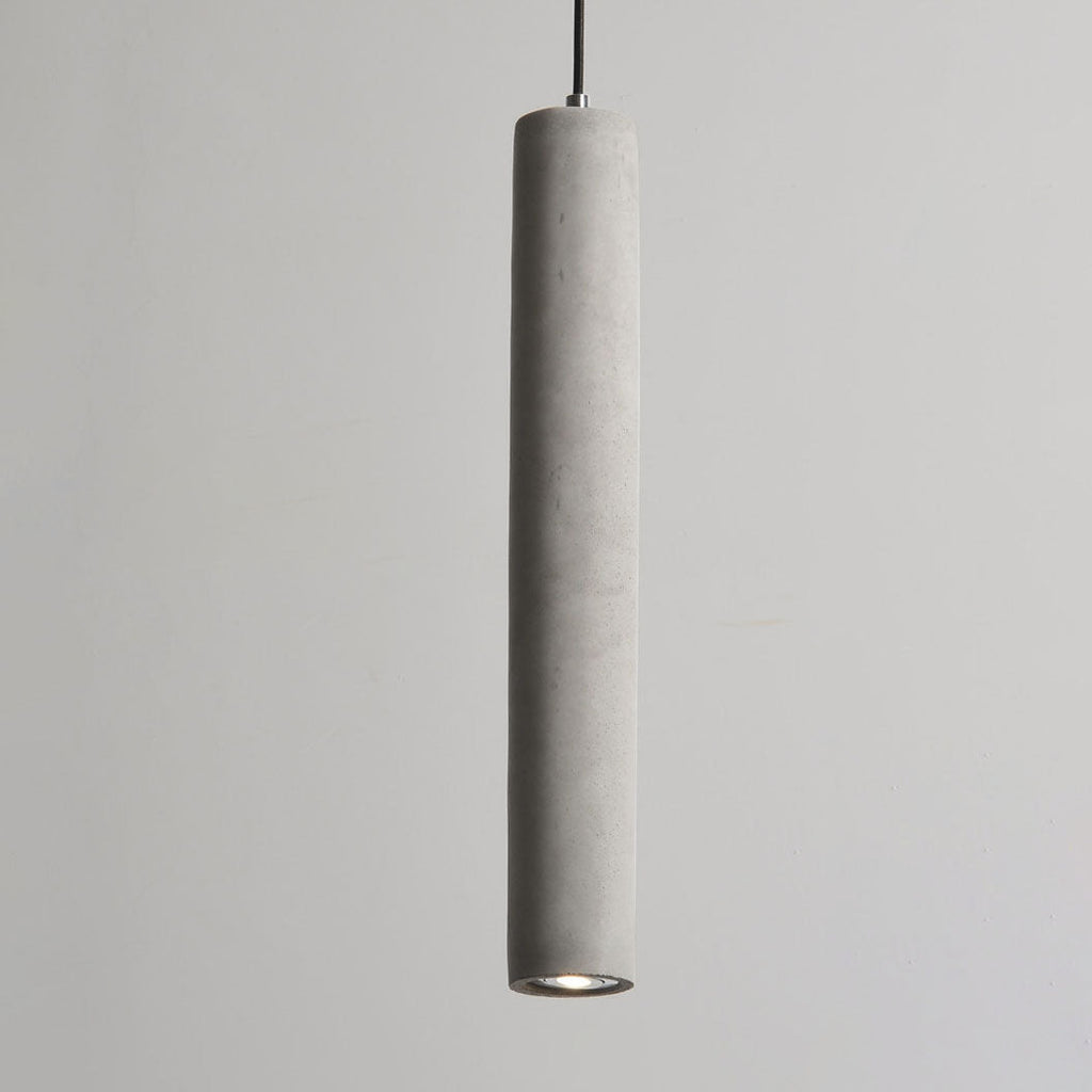 Avtoit | StoneCast Industrial Cylinder Pendant Light made of Concrete | 1 Light | Smooth or Rough Surface