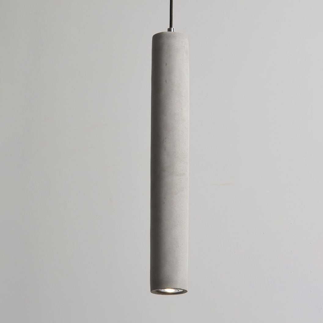 Avtoit | StoneCast Industrial Cylinder Pendant Light made of Concrete | 1 Light | Smooth or Rough Surface