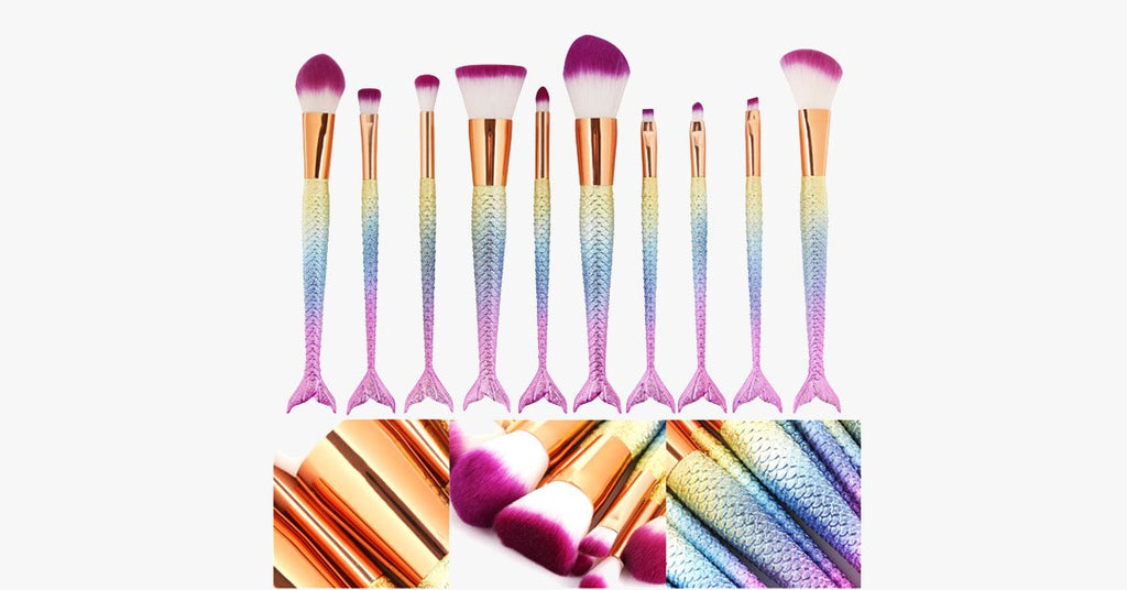Avtoit | Mermaid Tail Rainbow Makeup Brush – Perfect for keeping you dreamy