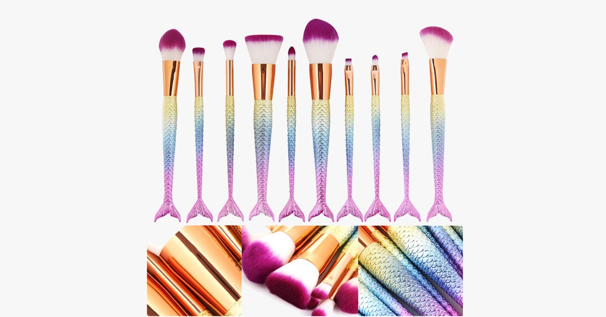 Avtoit | Mermaid Tail Rainbow Makeup Brush – Perfect for keeping you dreamy