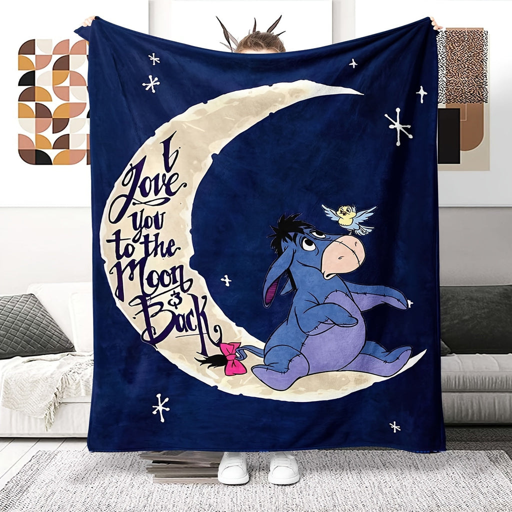 Avtoit | Soft fleece blanket with Eeyore design - Available in multiple sizes for all seasons