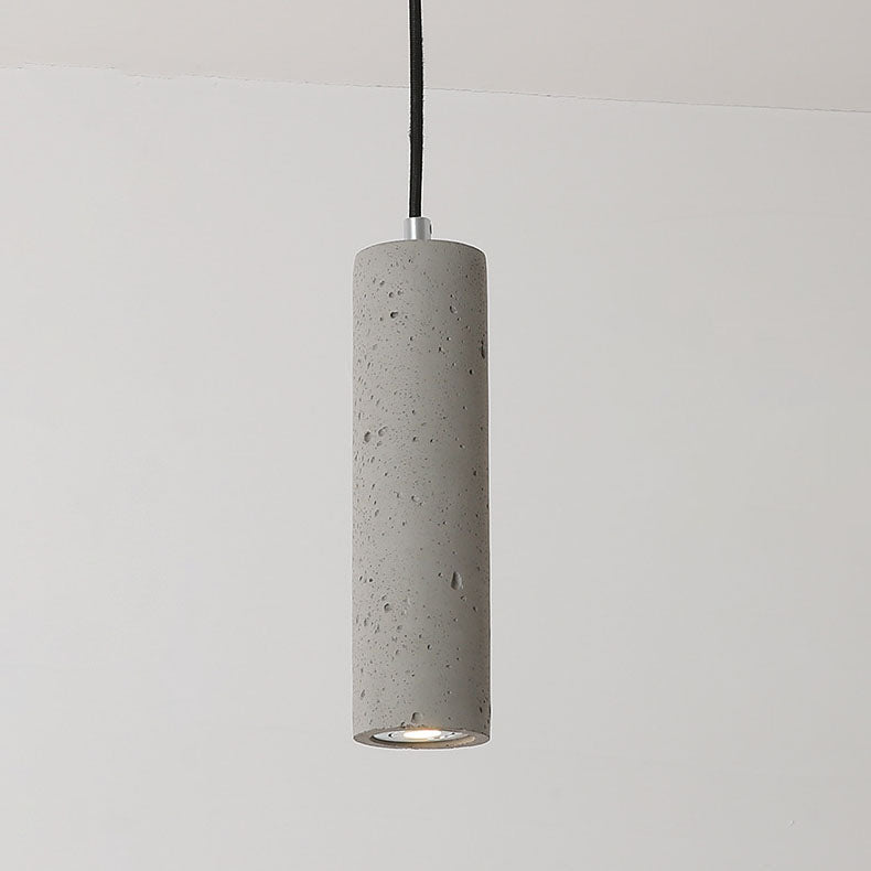 Avtoit | StoneCast Industrial Cylinder Pendant Light made of Concrete | 1 Light | Smooth or Rough Surface