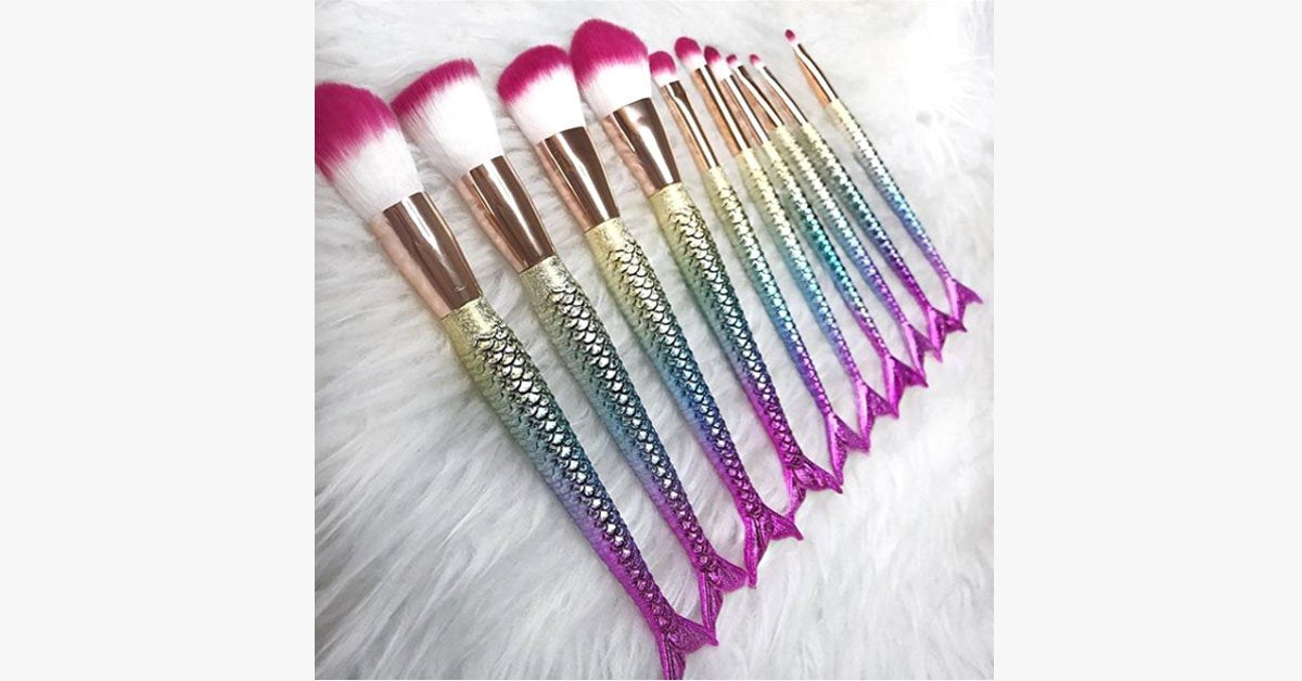 Avtoit | Mermaid Tail Rainbow Makeup Brush – Perfect for keeping you dreamy