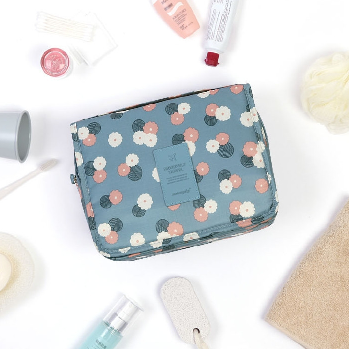 Water-Resistant Hanging Toiletry Bag with Organized Storage for Travel