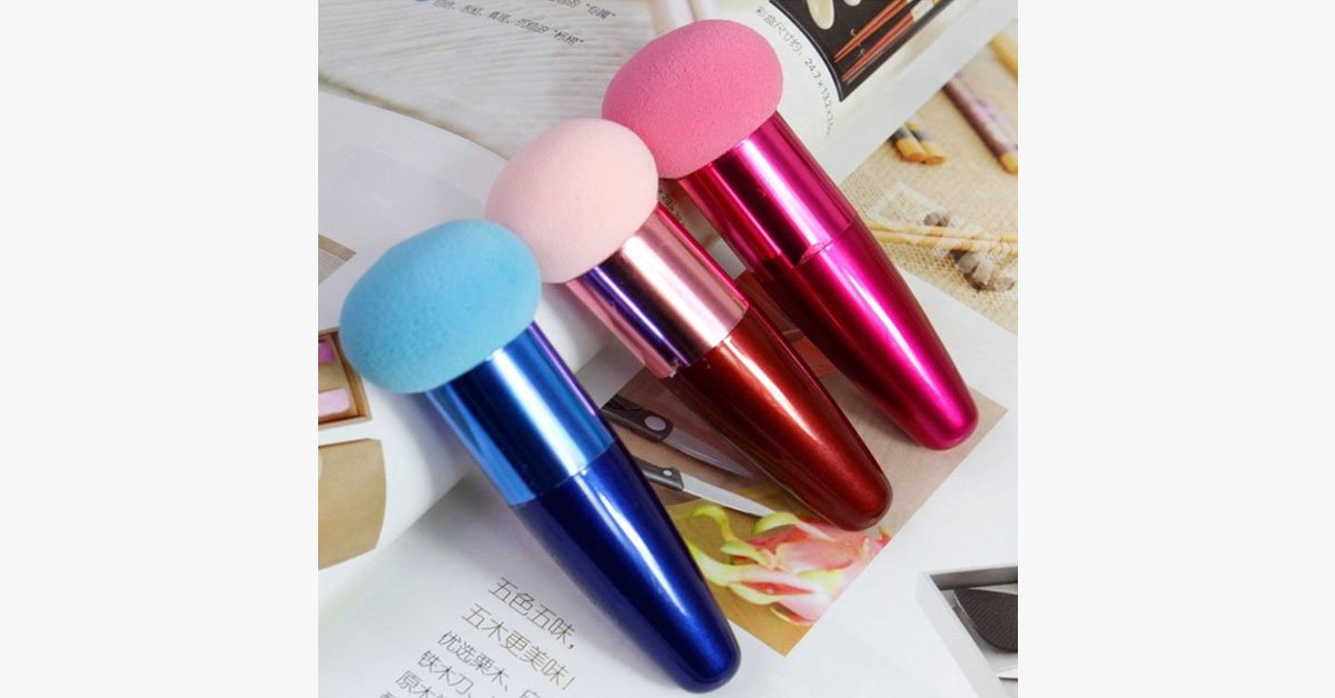 Avtoit | Sponge Foundation Round Makeup Brush - Perfect for Naturally Looking Makeup