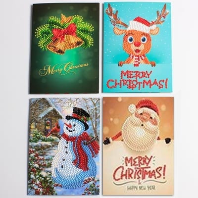 Avtoit | 5D Diamond Painting Christmas Cards New Arrival (8 Pack)