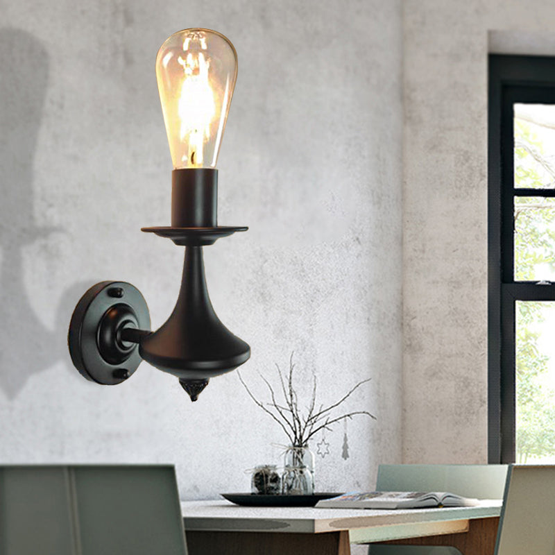 Avtoit | Metal Exposed Bulb Wall Lighting Industrial 1/2 Light Dining Room Wall Lamp Fixture