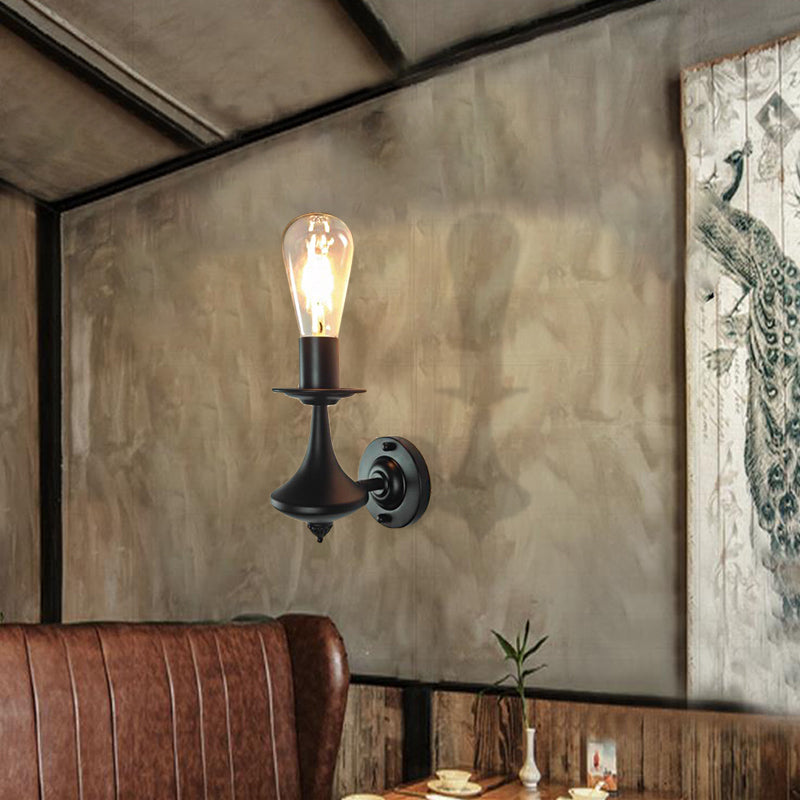Avtoit | Metal Exposed Bulb Wall Lighting Industrial 1/2 Light Dining Room Wall Lamp Fixture