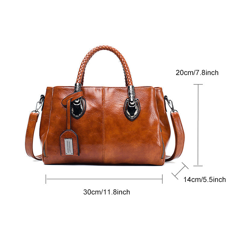 Avtoit | New handbags made of oil wax leather Boston, large tote bag made of soft leather