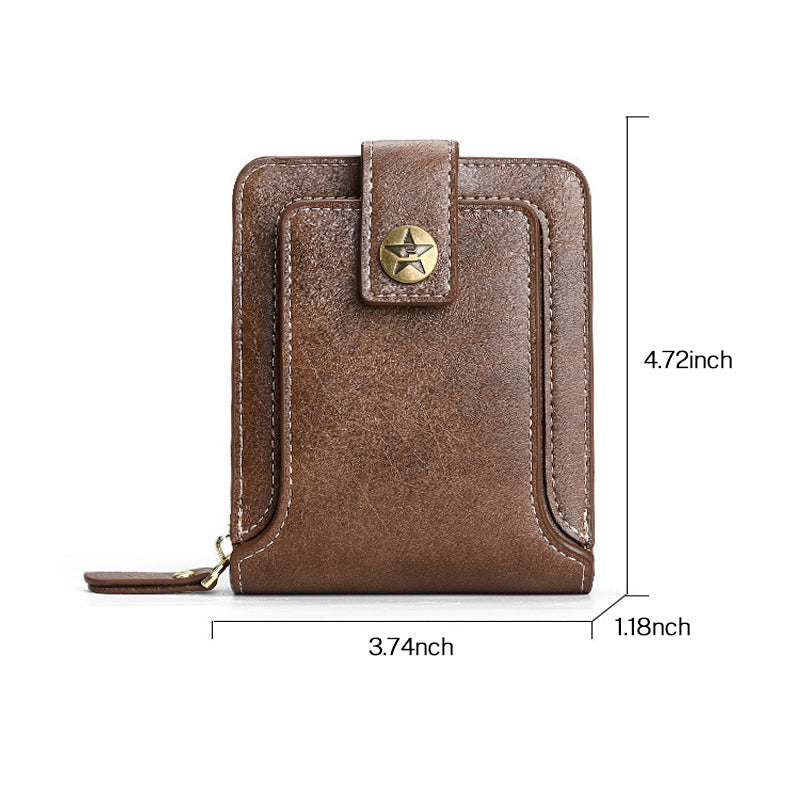 Avtoit | Men's New Short Fashion Multi-Cards Horizontal Zipper Wallet