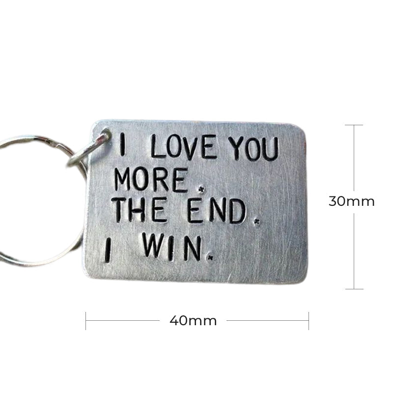 Avtoit | "I love you more The end I win" Funny keychain
