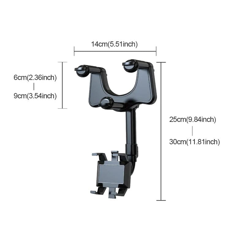 Avtoit | Multifunctional 360 Rotatable Car Rearview Mirror Phone Holder