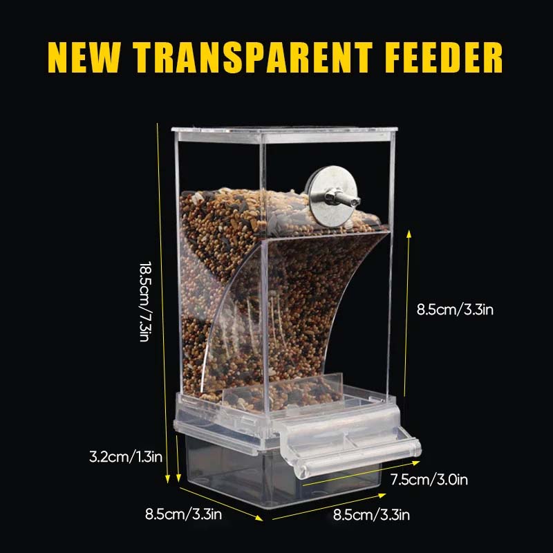 Avtoit | Automatic transparent bird feeder without spills