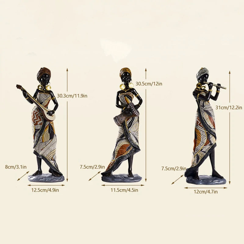 Avtoit | African Female Musician Sculpture