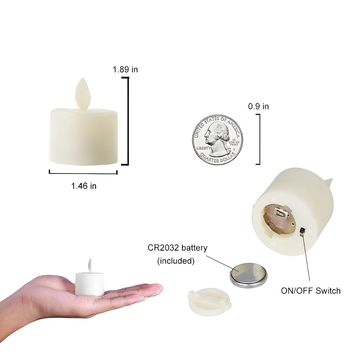 Avtoit | Electronic candle with moving flame | Wickless LED candle