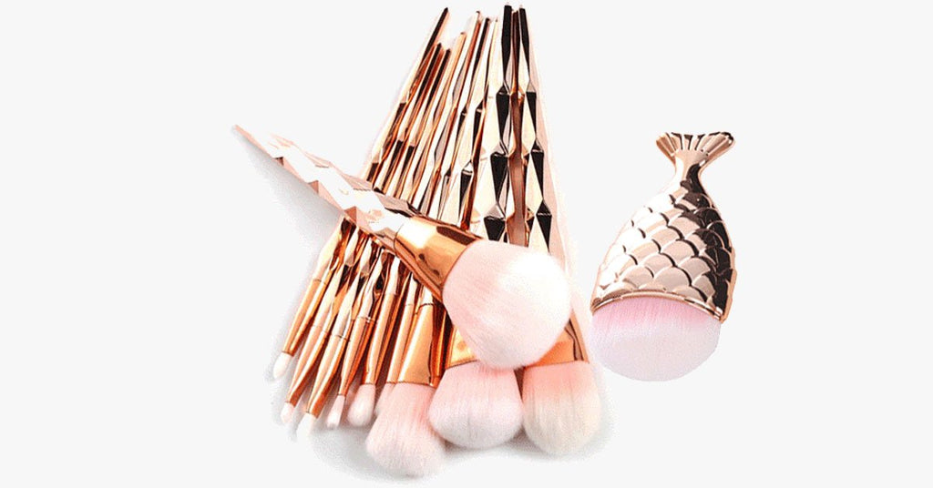 Avtoit | Gold Jewel Mermaid Brush Set
