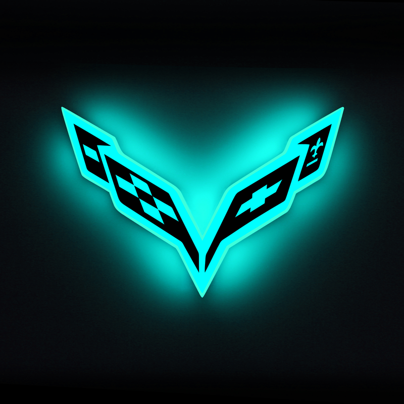 Corvette C8 Illuminated Car Emblem