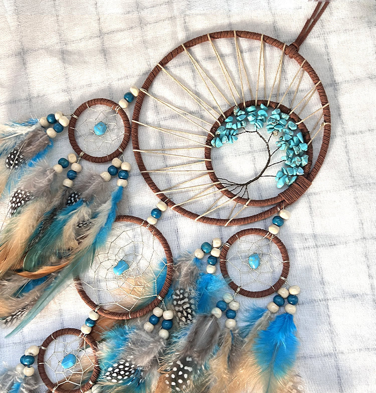 Avtoit | Turquoise Tree of Life Feather Dreamcatcher