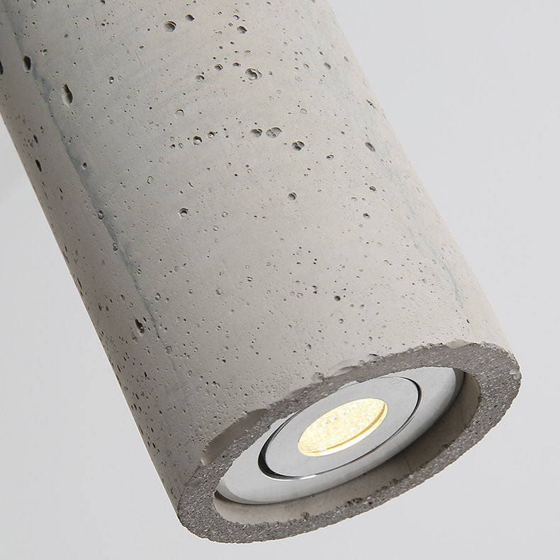 Avtoit | StoneCast Industrial Cylinder Pendant Light made of Concrete | 1 Light | Smooth or Rough Surface