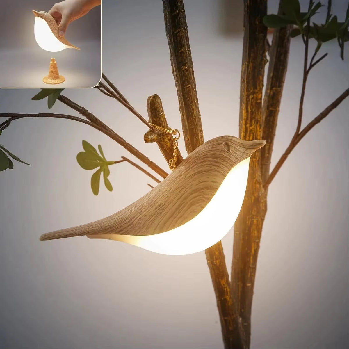 Avtoit | Wooden Bird LED Touch-Switch Night Lamp