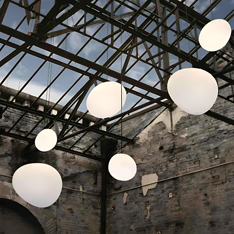 Avtoit | GloStone | Elegant Glass Pebble Pendant Light