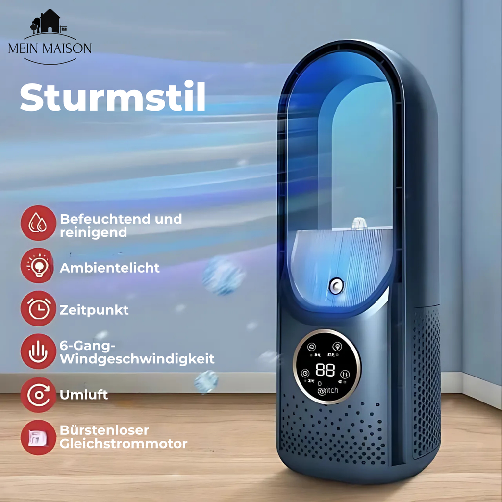 Avtoit | BrisaFlow Table Air Cooler | 3-in-1 Cooling & Humidification | Bladeless Design | USB & Timer