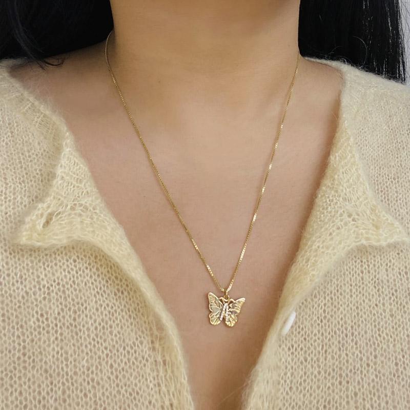 Avtoit | Butterfly Initial "A" Necklace