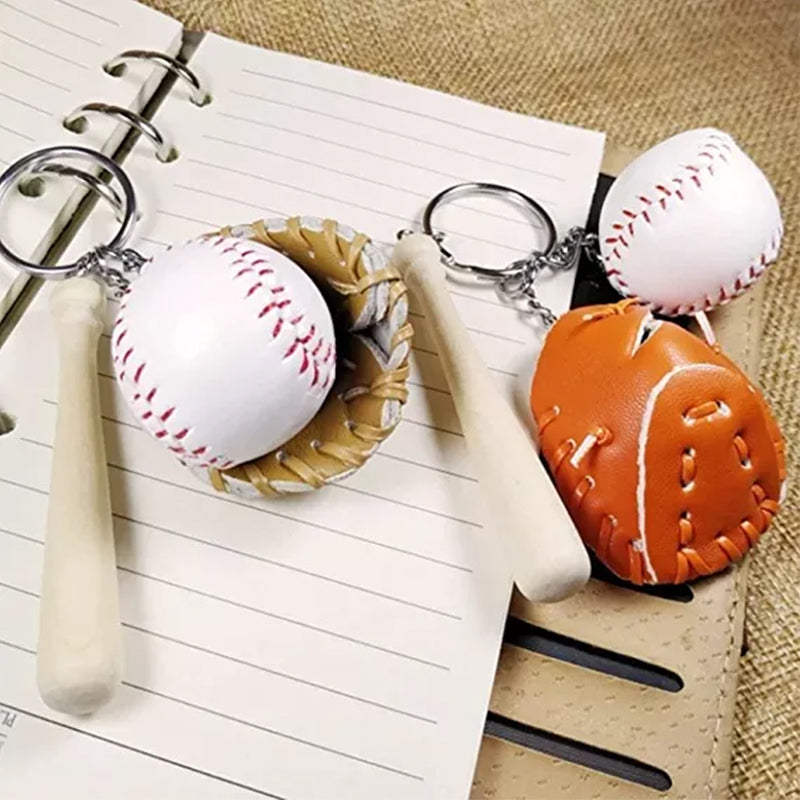 Avtoit | Mini Baseball Glove Set Charm Keychain