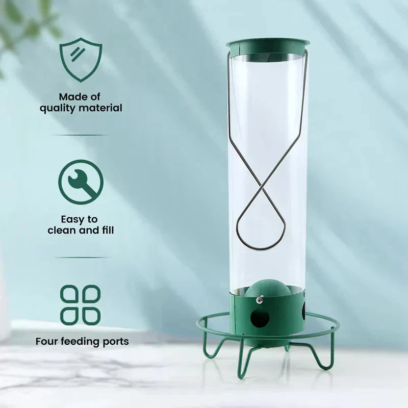 Avtoit | Squirrel Proof Bird Feeder | Heavy-Duty Metal, Multi-Feeding Ports & Ideal for Backyard Birdwatching
