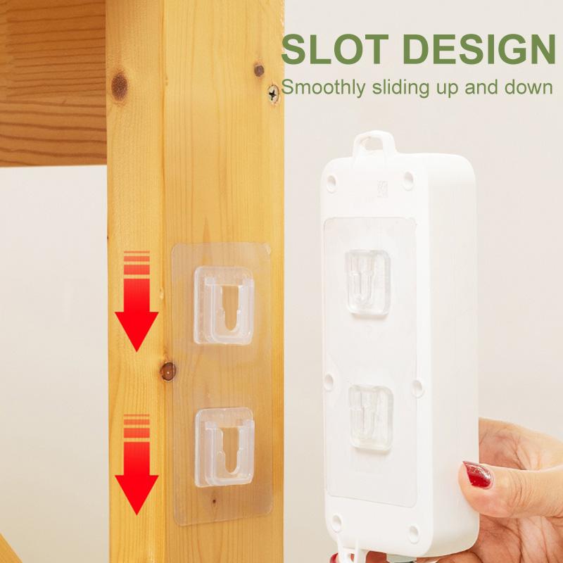 Self-Adhesive Wall Hooks, Water-Resistant Stainless Steel, 5/10/20 Sets
