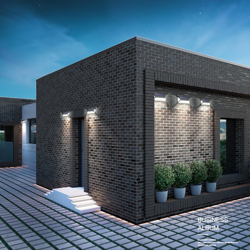 Solar LED Outdoor Wall Light with Motion Sensor and Waterproof Housing