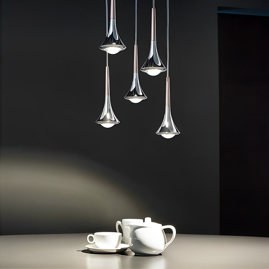 Avtoit | LumiDrop Nordic Design Pendant Light | Drop Shape | Elegant LED Light for Dining Room & Living Room | In Black, Gold & Chrome