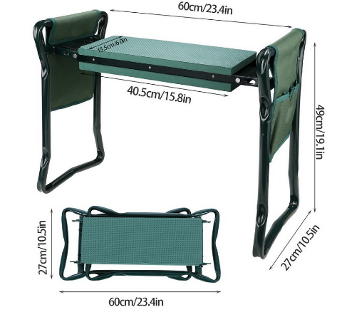Avtoit | Garden Stool with Bag – Collapsible Seat and Workspace for Gardening