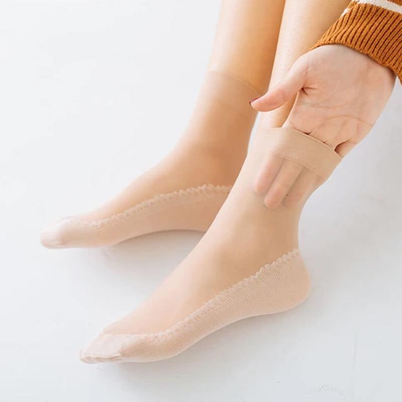 Avtoit | Silky Anti-Slip Cotton Socks, 5 Pairs