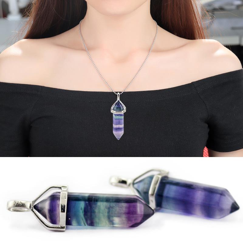 Avtoit | Rainbow Fluorite Pendant Necklace