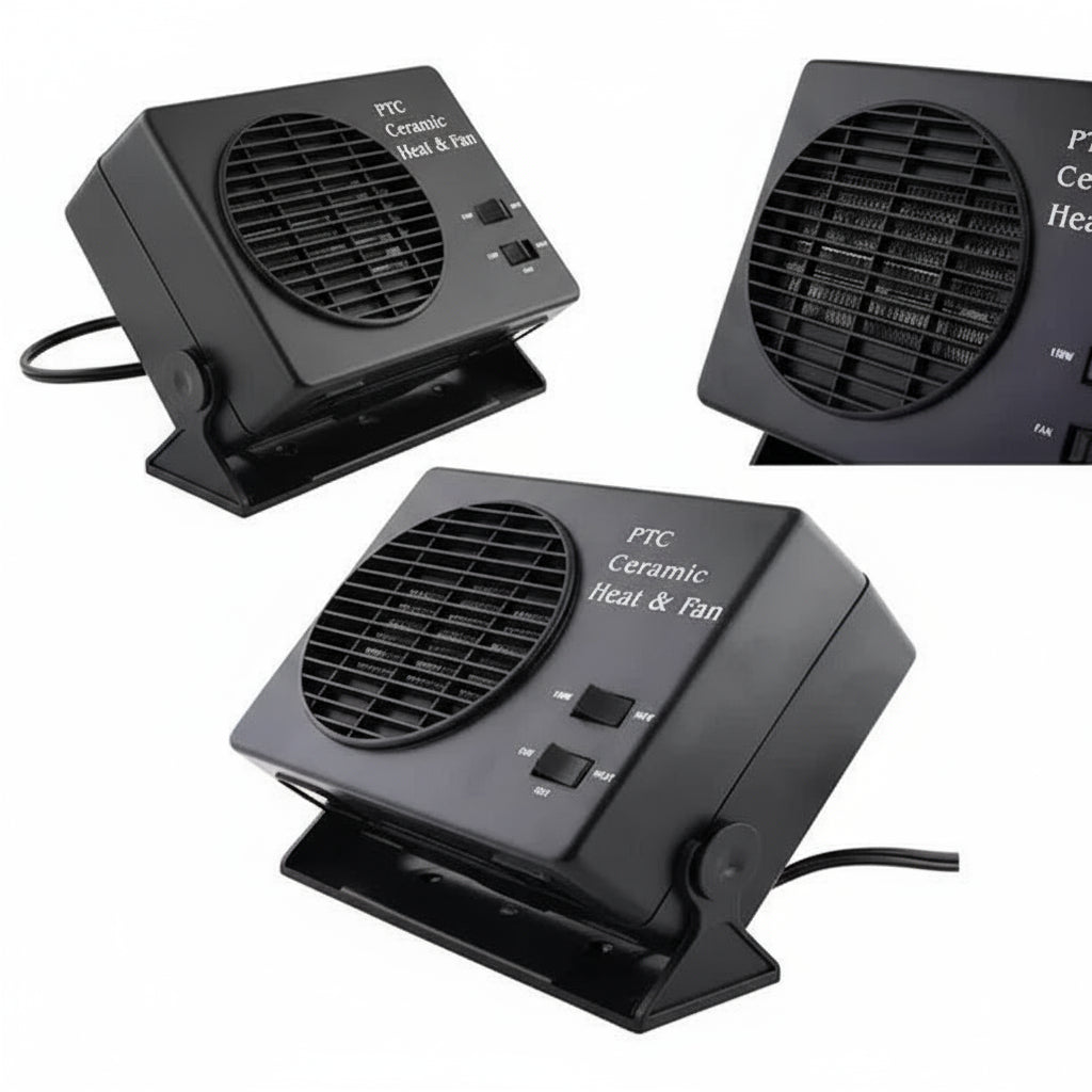 Avtoit | 12V Ceramic Car Heater Fan | 150W-300W | Portable Defroster w/ Automatic Thermostat