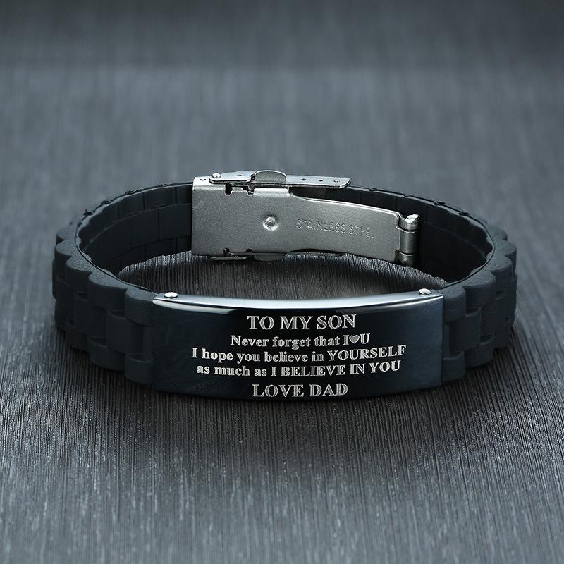 Avtoit | Silicone bracelet with stainless steel plate