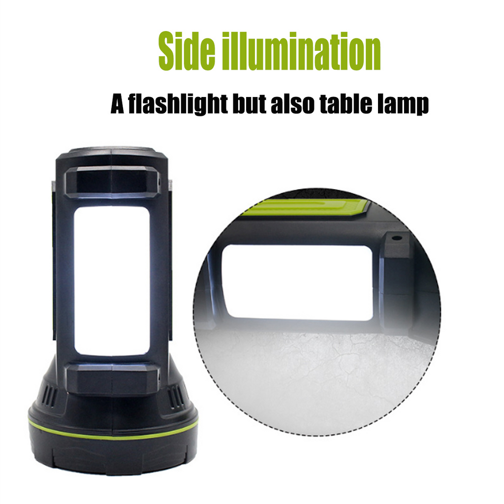Avtoit | LED flashlight with side spotlight – Portable work light for camping and emergencies