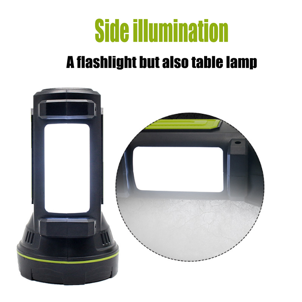 Avtoit | LED flashlight with side spotlight – Portable work light for camping and emergencies