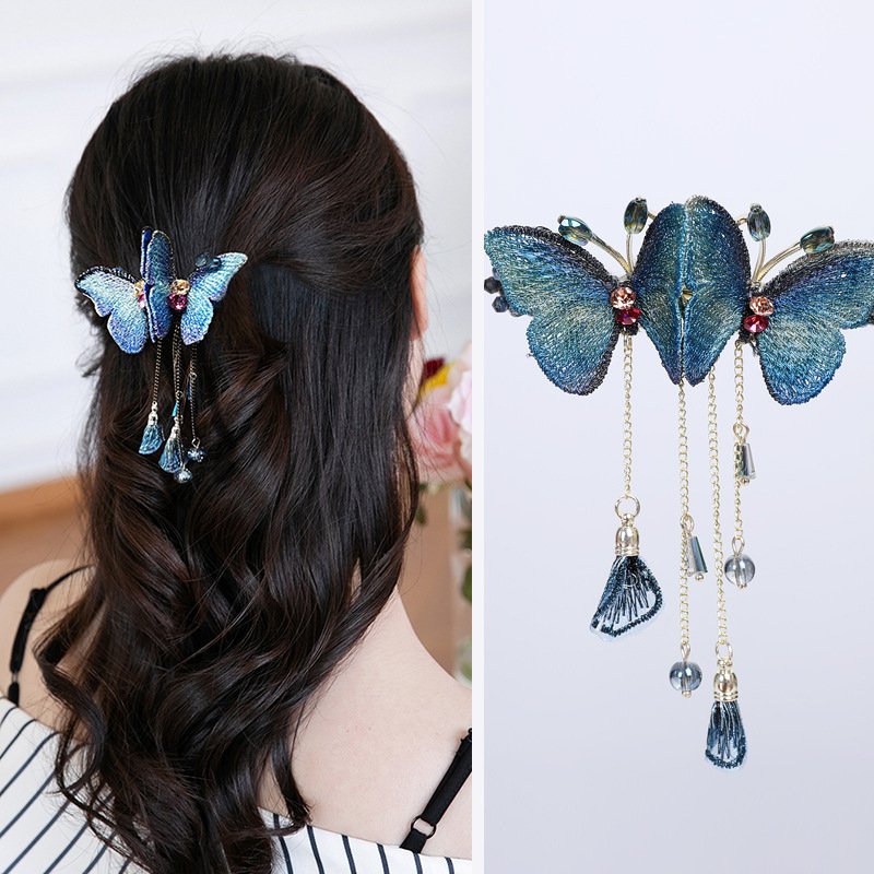 Avtoit | Temperament Butterfly Rhinestone Tassel Hair Clip