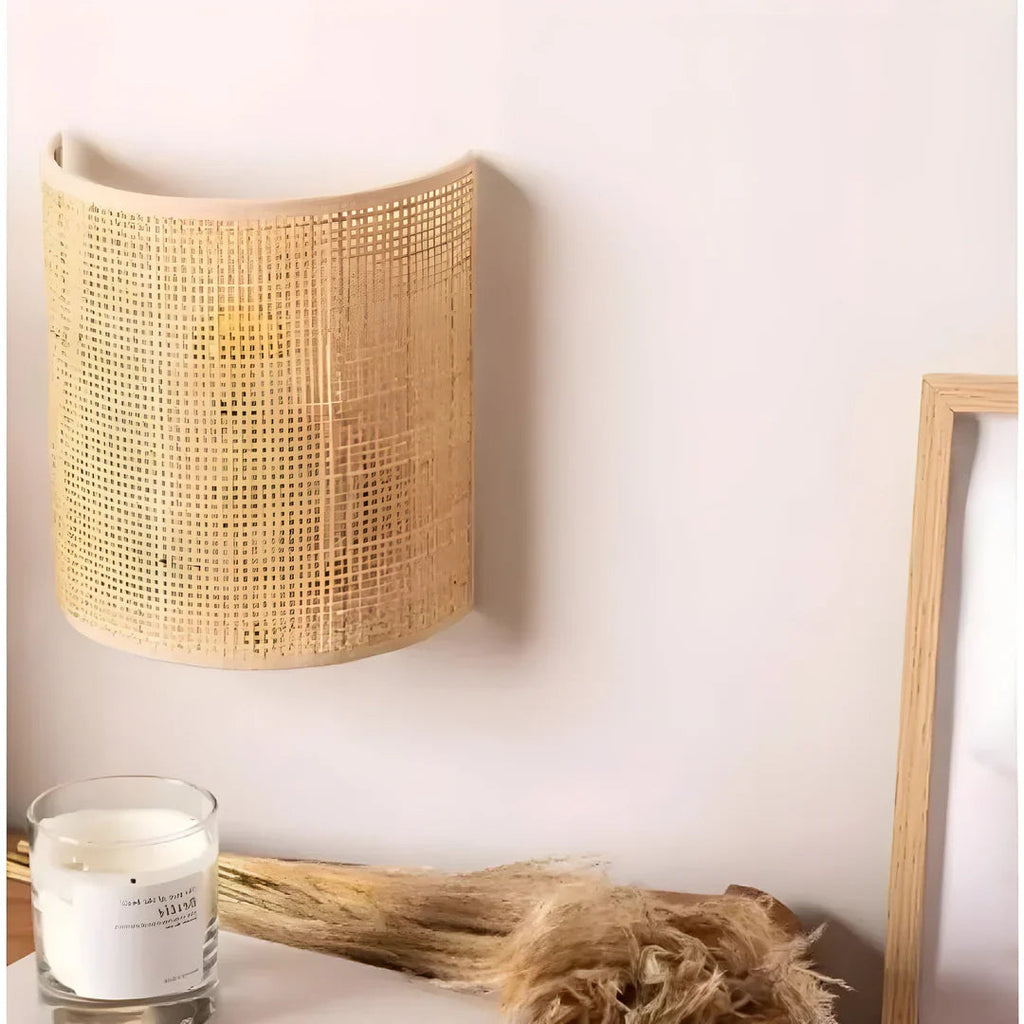 Avtoit | Modern Braided Rattan Wall Lamp