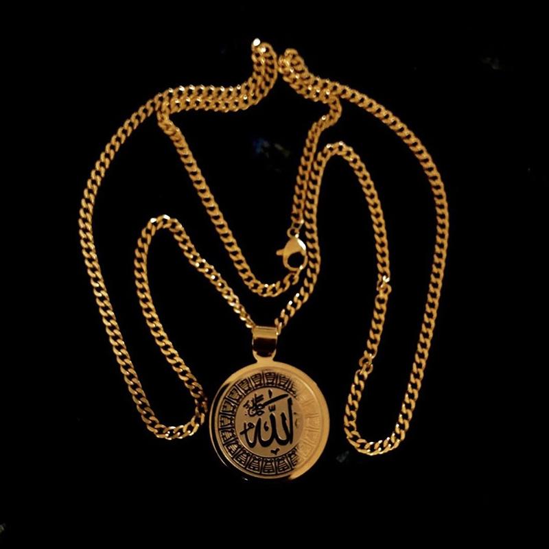 Avtoit | Round Pendant Golden Necklace